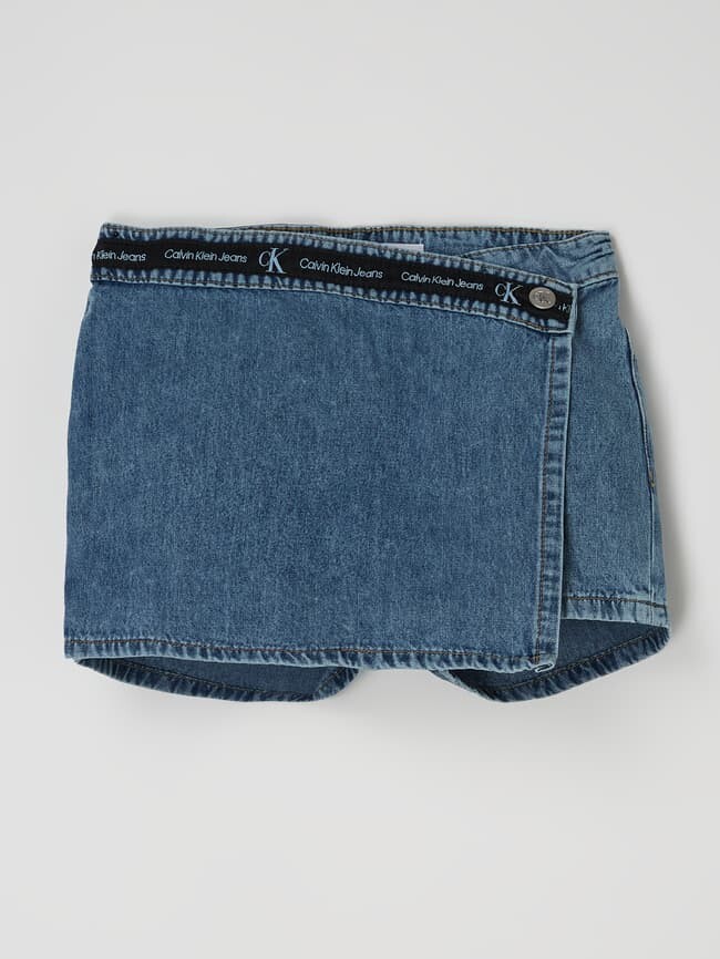 

Джинсовая юбка с контрастной спинкой Calvin Klein Jeans, джинс