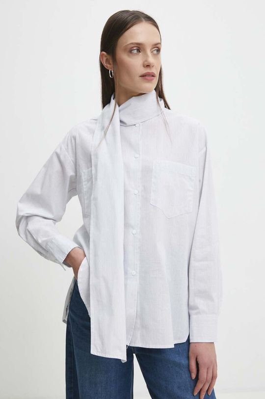 Хлопчатобумажную рубашку Answear Lab, белый хлопчатобумажную рубашку answear lab белый