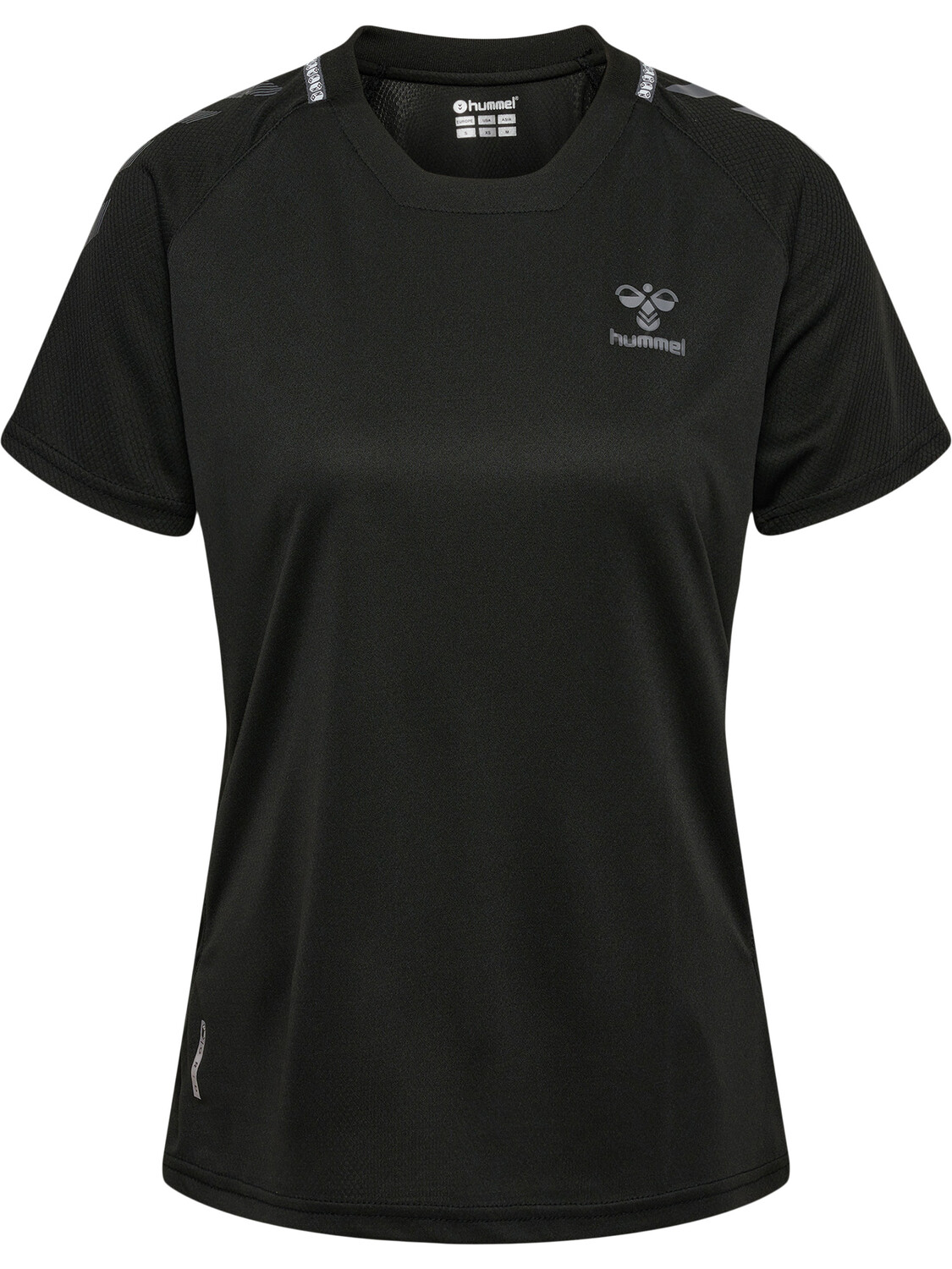 

Футболка Hummel Trikot S/S Hmlongrid Poly Jersey S/S Wo, черный/кованое железо