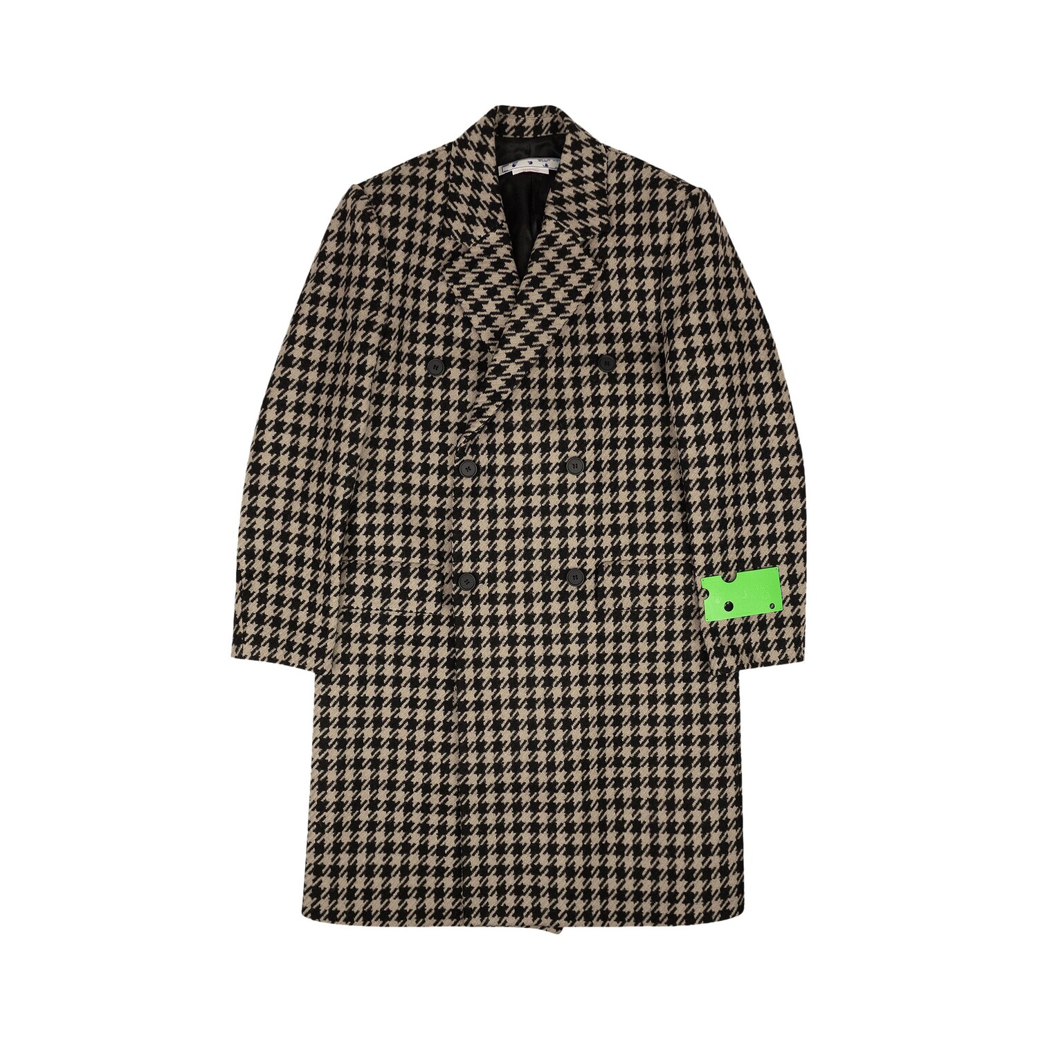 

Off-White Шерстяное пальто Vichy для скейтбординга, цвет Серый