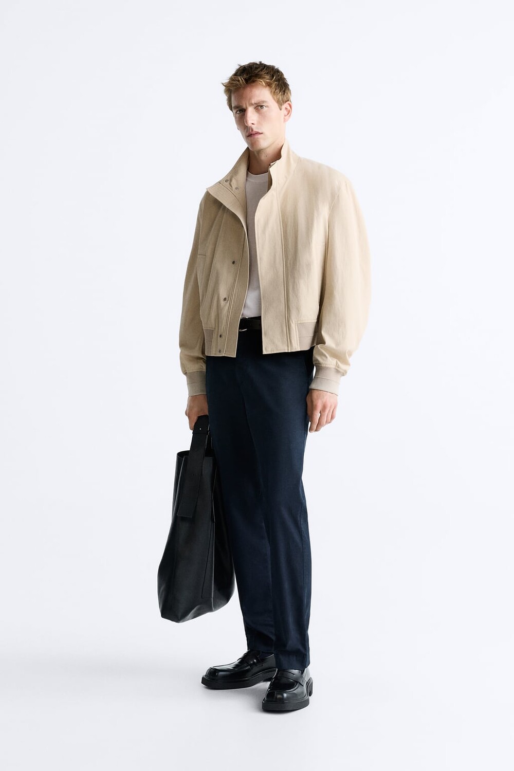 

Брюки-чиносы обычного кроя ZARA, синий