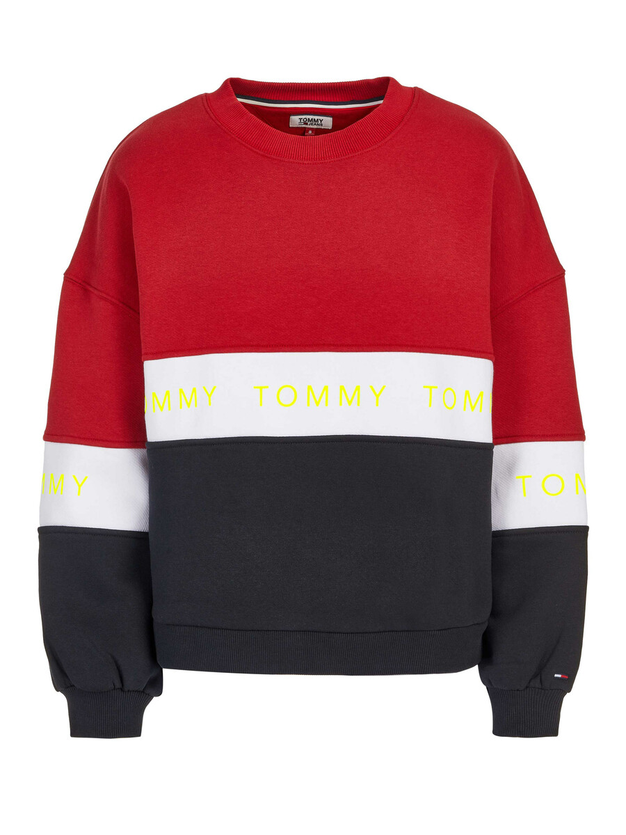 

Пуловер Tommy Hilfiger Jeans, белый/красный