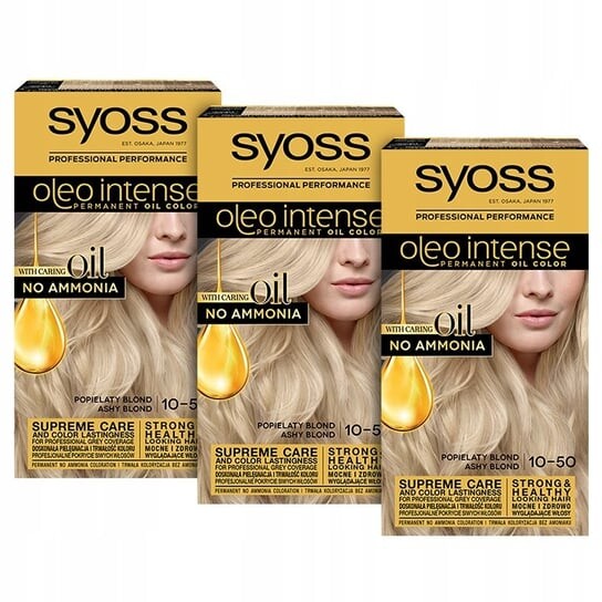 

Краска Syoss Oleo Intense Paint 10-50 Пепельный Блондин 3 шт.