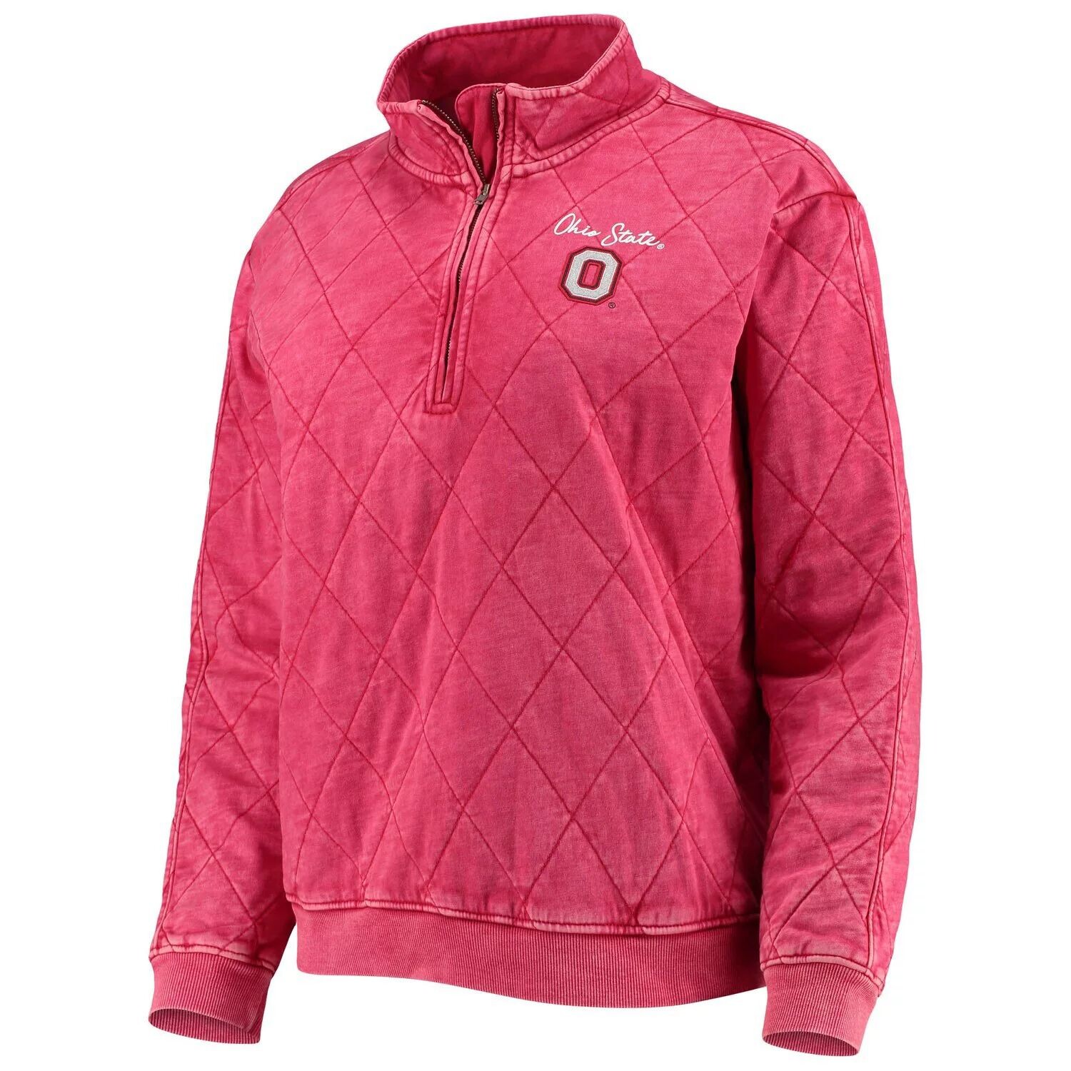 

Женская стеганая куртка Gameday Couture Scarlet Ohio State Buckeyes Unstoppable Chic с молнией на четверть