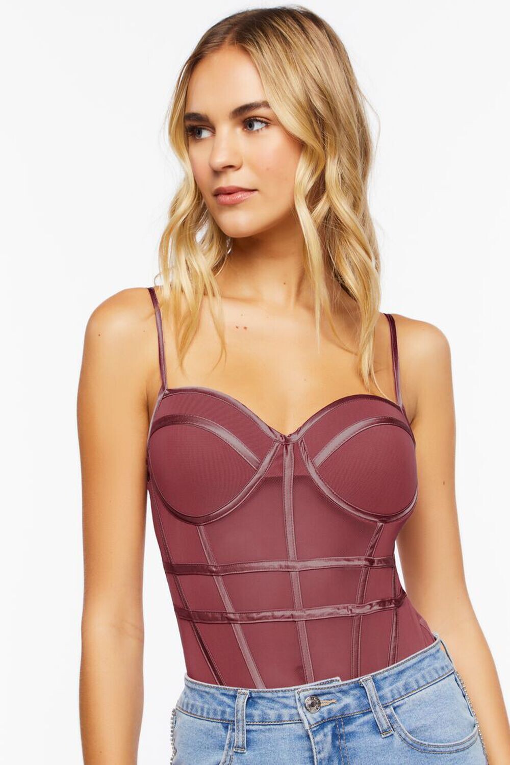 

Сетчатое боди в клетку Forever 21