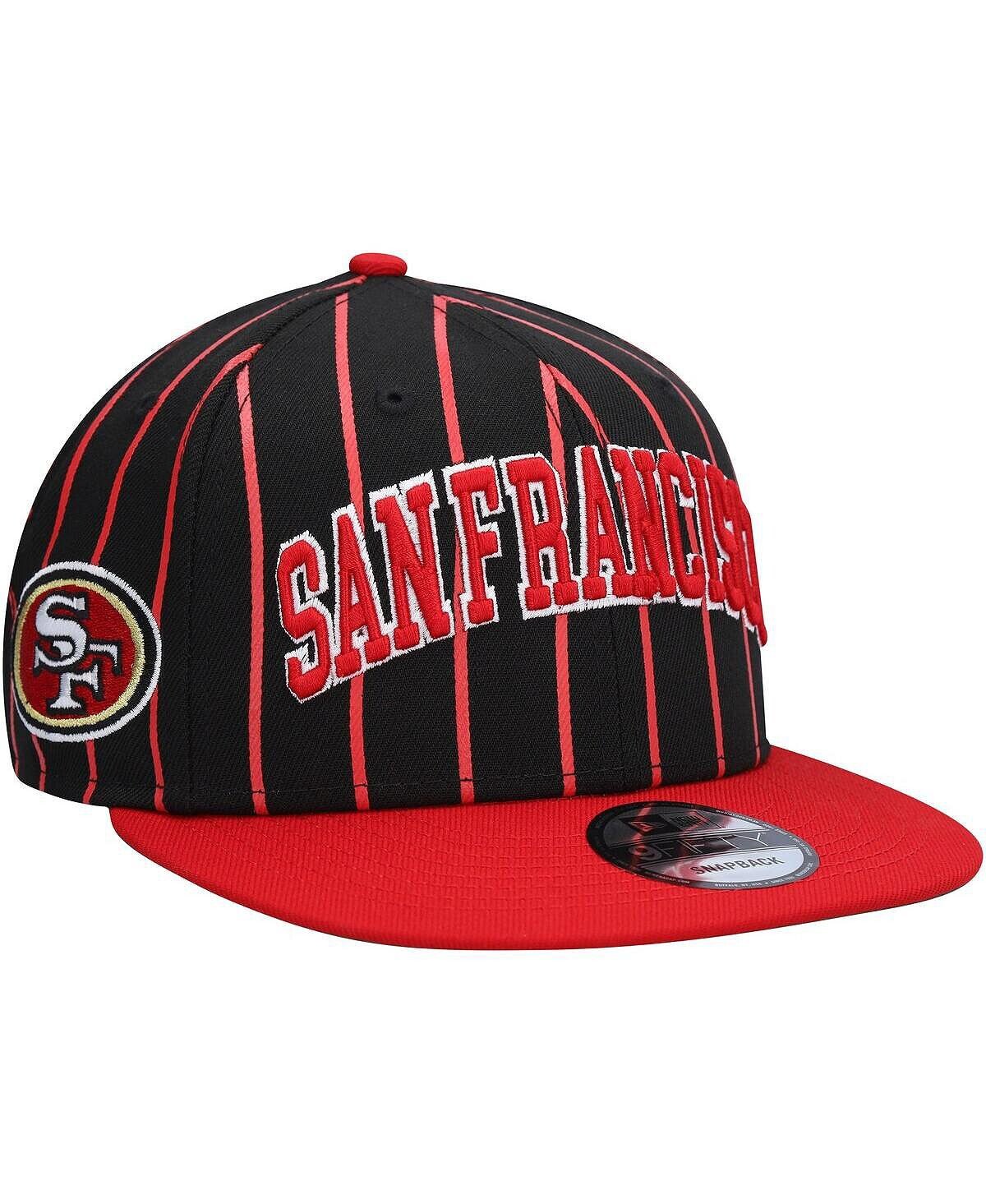 

Мужская черная, алая шляпа San Francisco 49Ers Pinstripe City Arch 9Fifty Snapback New Era