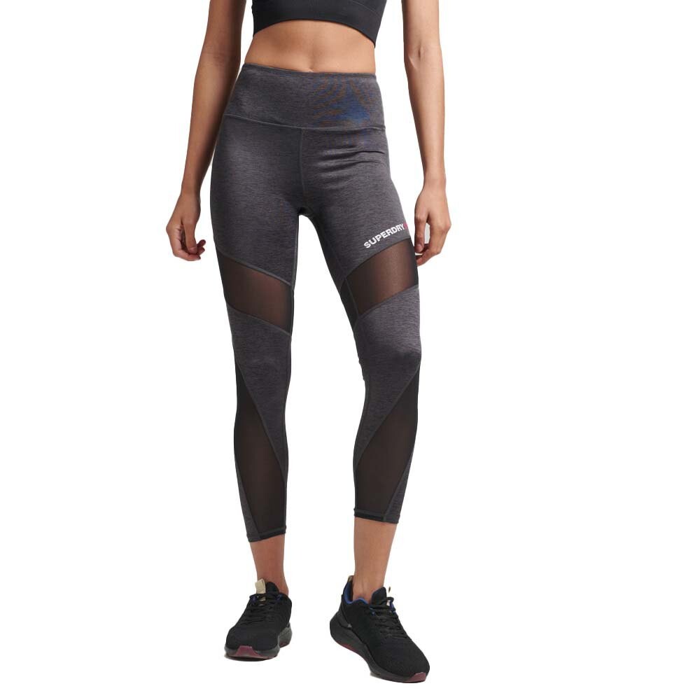 

Леггинсы Superdry Training Mesh 7/8, черный