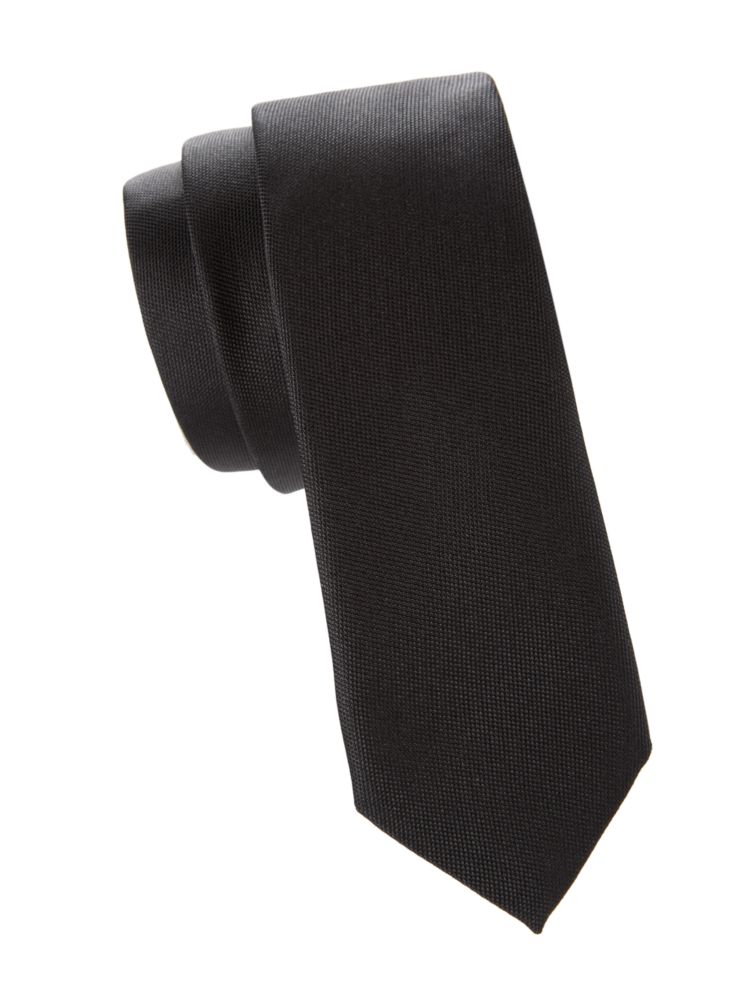 Шелковый жаккардовый галстук с логотипом Givenchy, черный