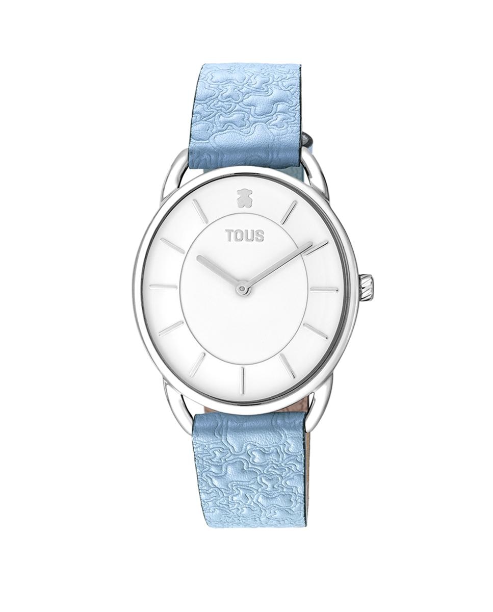 Аналоговые женские часы Dai XL с синим кожаным ремешком Kaos Tous, синий