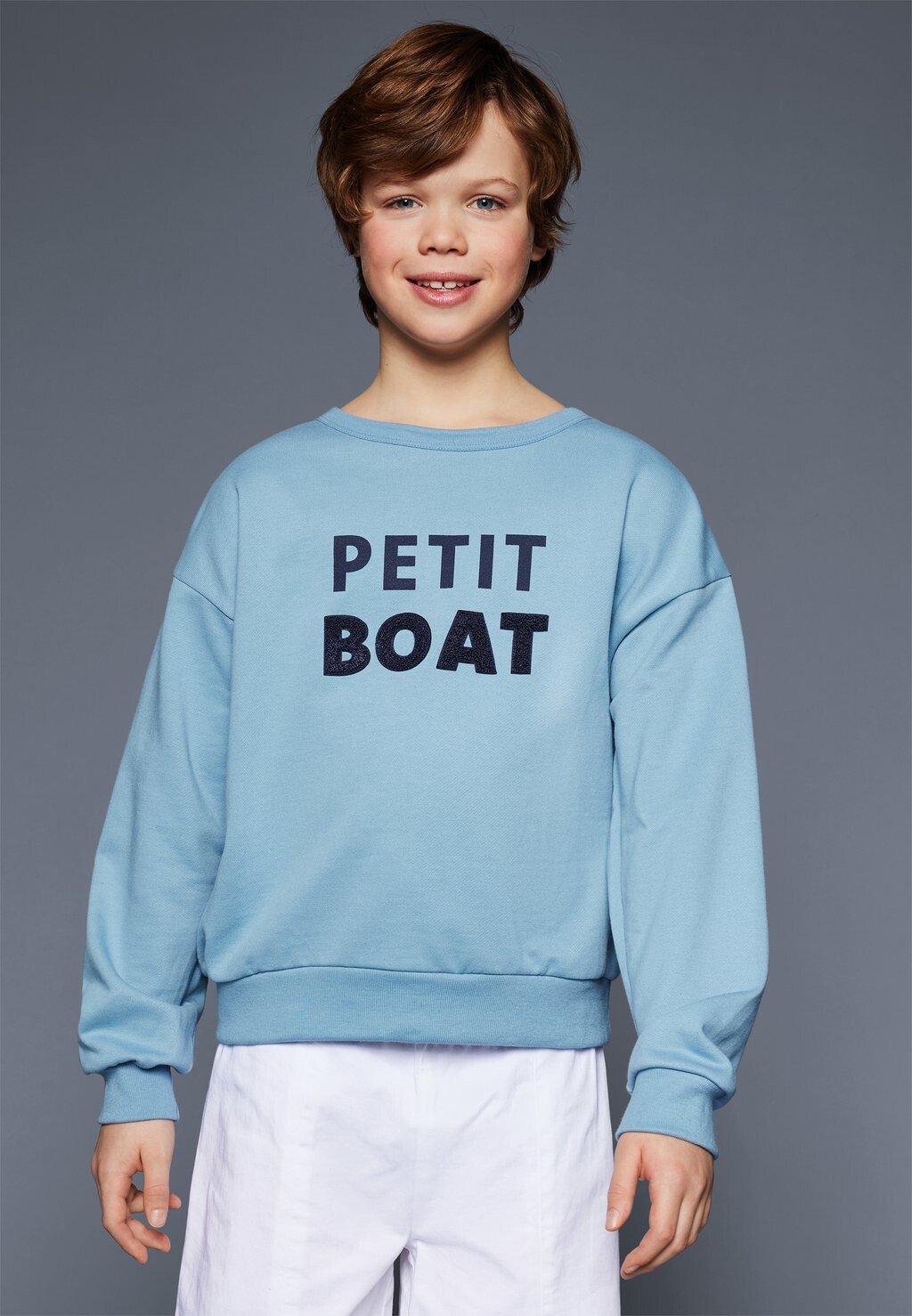 

Толстовка с капюшоном Petit Bateau, синий