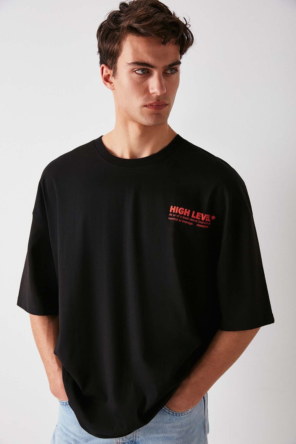 

Черная футболка Oversize High GRIMELANGE, черный
