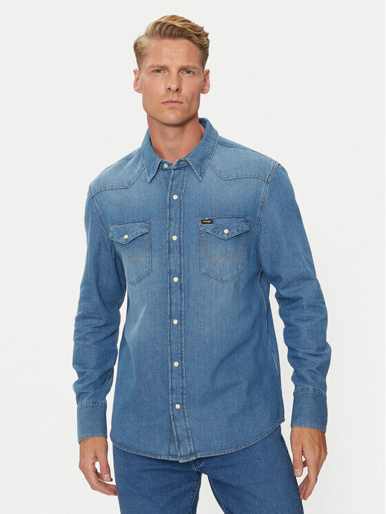 

Джинсовая рубашка обычного кроя Wrangler, синий