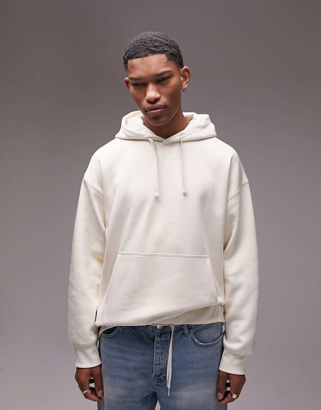 

Белая толстовка оверсайз Topman, Белый