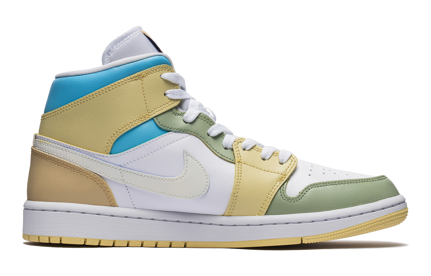 

Кроссовки Air Jordan 1 Vintage Basketball Shoes Men Mid-top White, зеленый