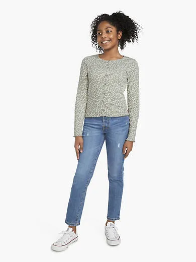 

Топ в рубчик с цветочным принтом для больших девочек 7–16 лет Levi's, зеленый