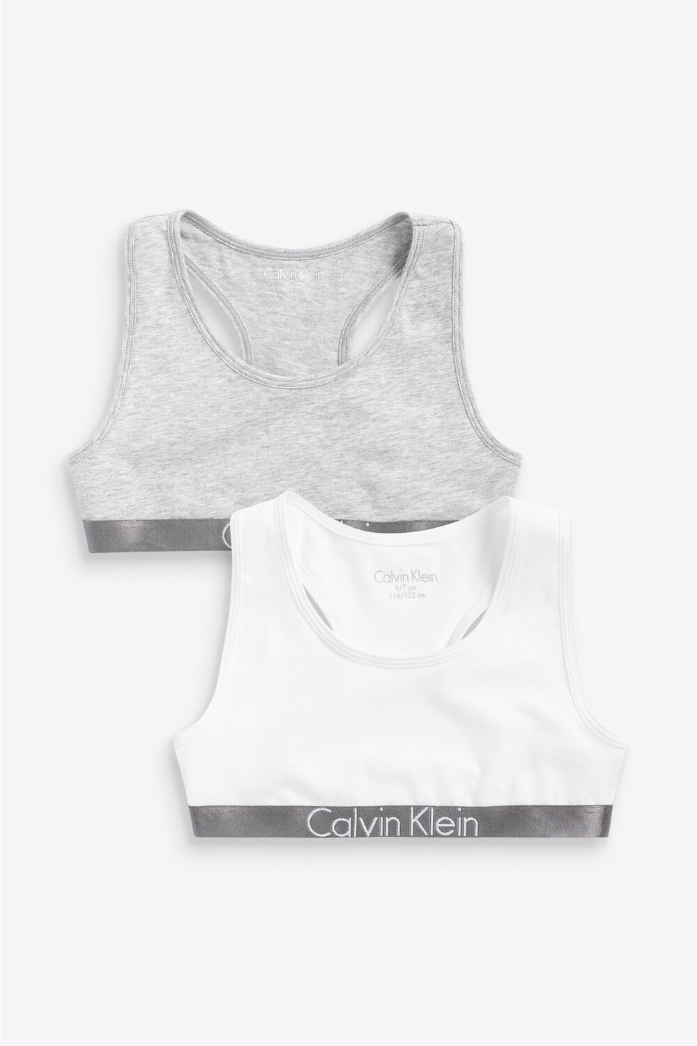 

Комплект из 2 эластичных бралеттов для девочек Calvin Klein, серый