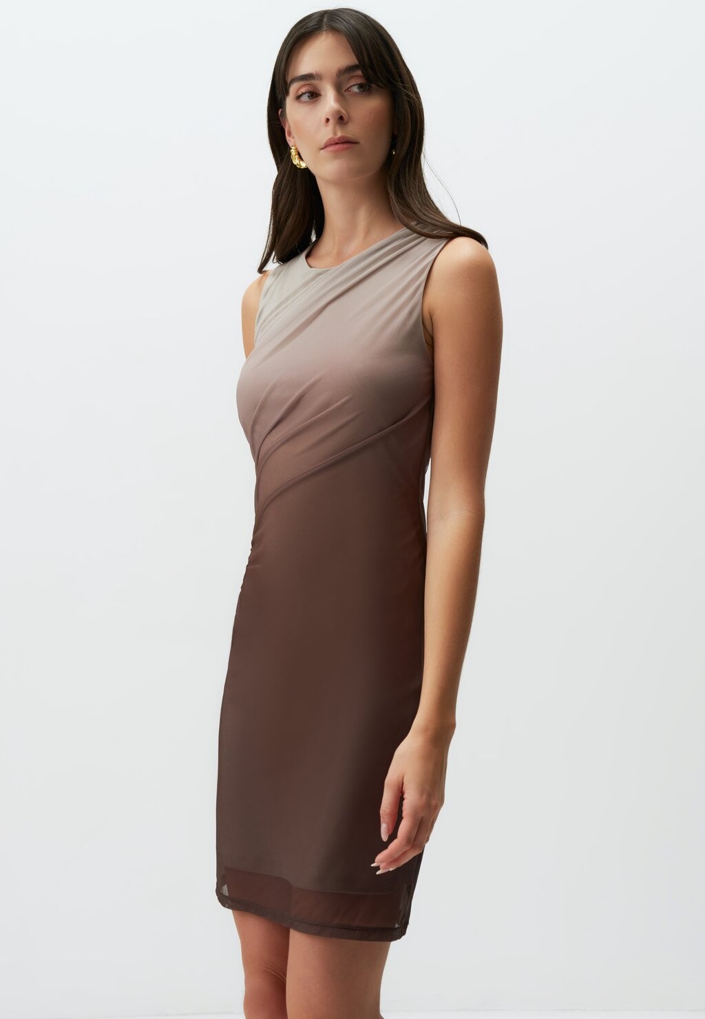 

Трикотажное платье SLIM FIT ROUND NECK Jimmy Key, бежевый