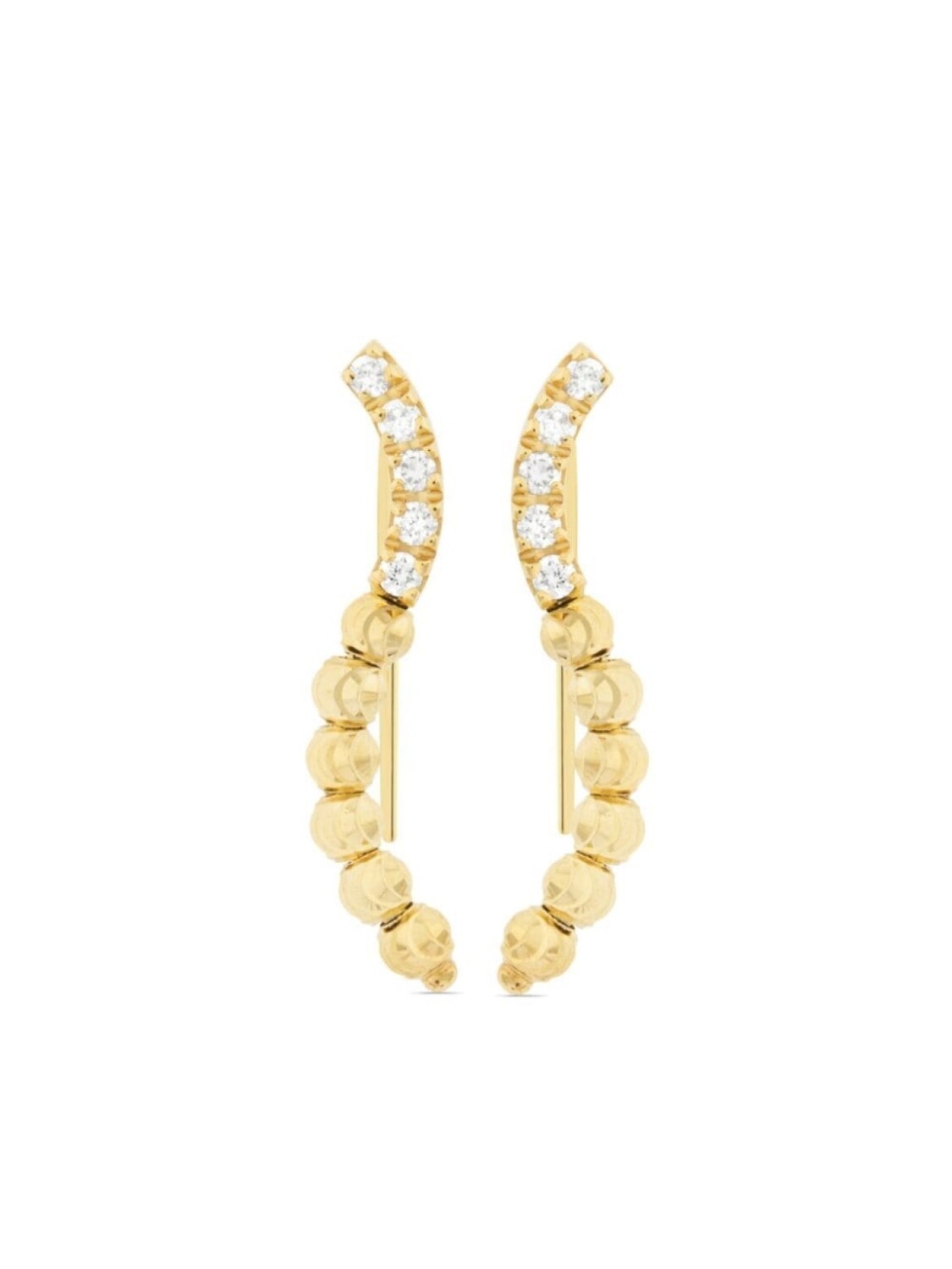 

Серьги-каффы Moon Eden из желтого золота с бриллиантами Officina Bernardi, золотой