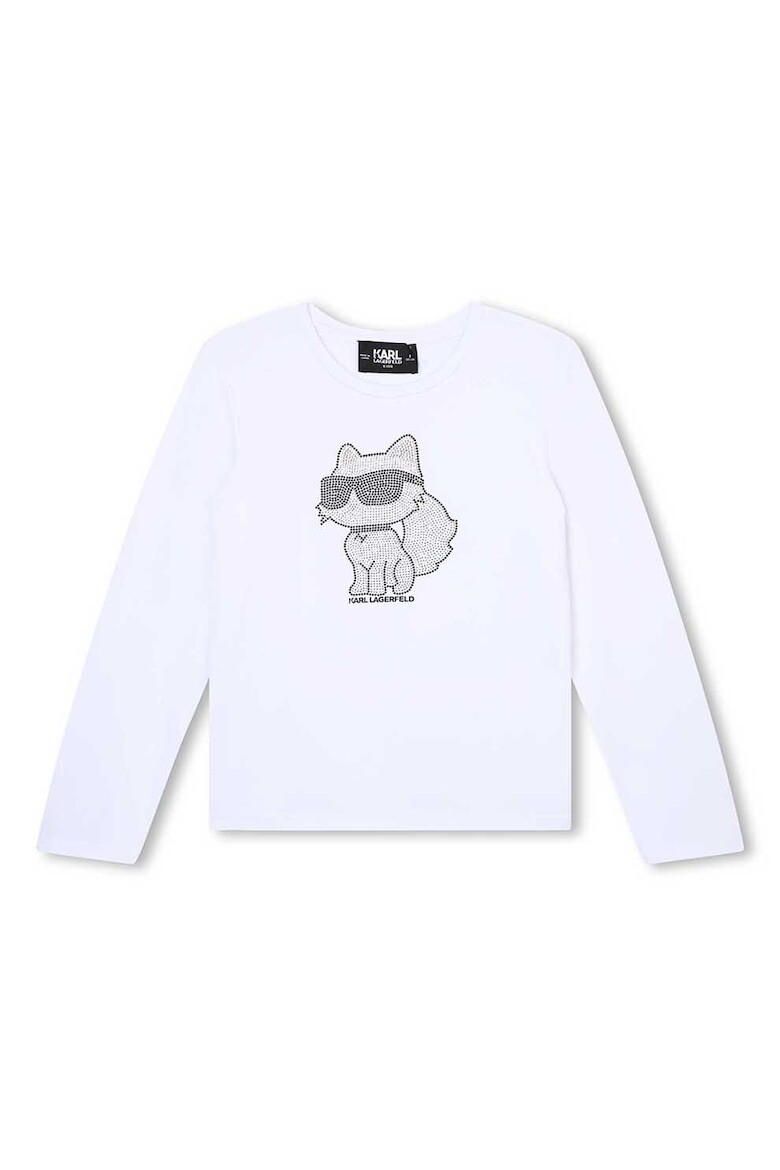 

Блузка с декоративными камнями Karl Lagerfeld, белый