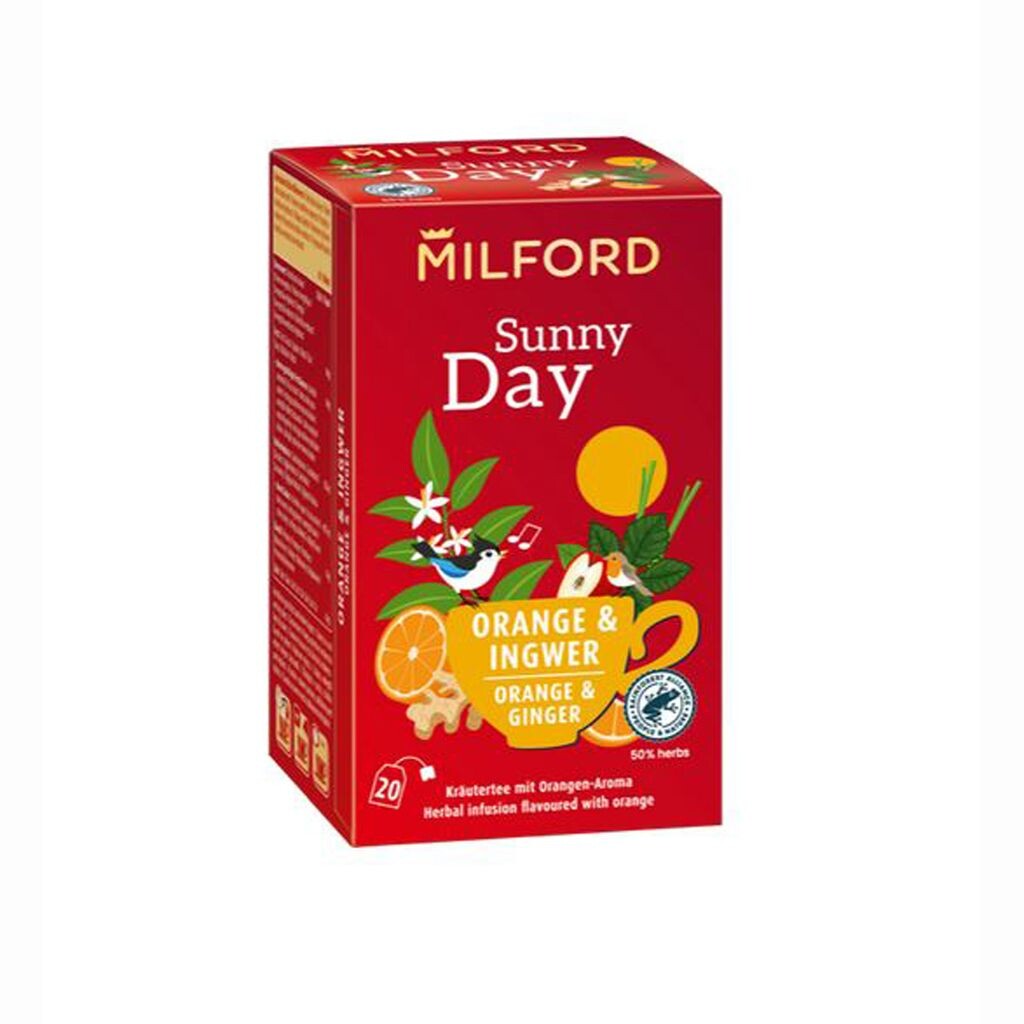 

Чай травяной Milford Sunny Day со вкусом апельсина и имбиря 35г Meßmer