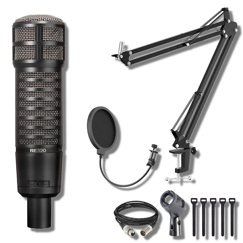 Динамический микрофон Electro-Voice RE320, BOOMARM1, XLR, Pop, Cable Ties electro voice evid4 2tw
