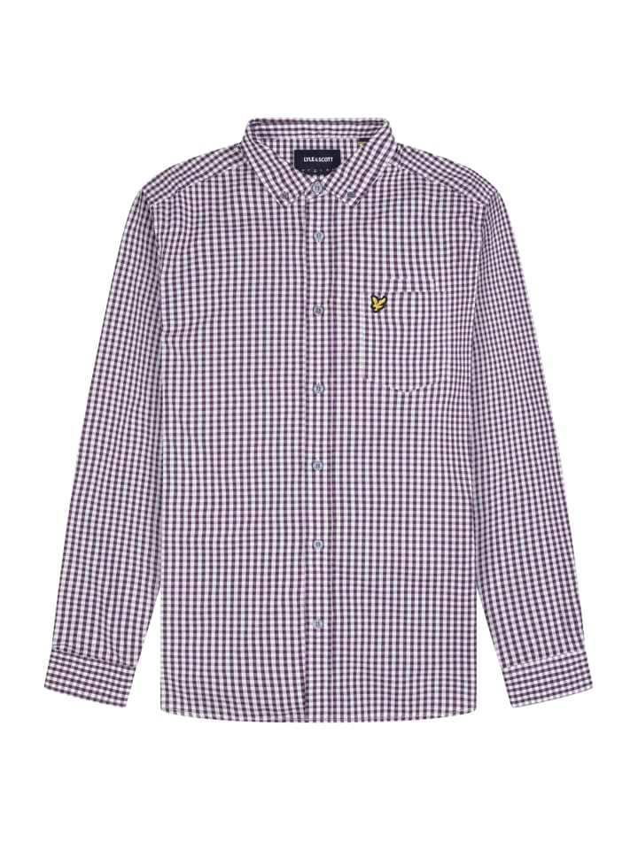 

Рубашка Lyle & Scott, цвет bordeaux/weiß