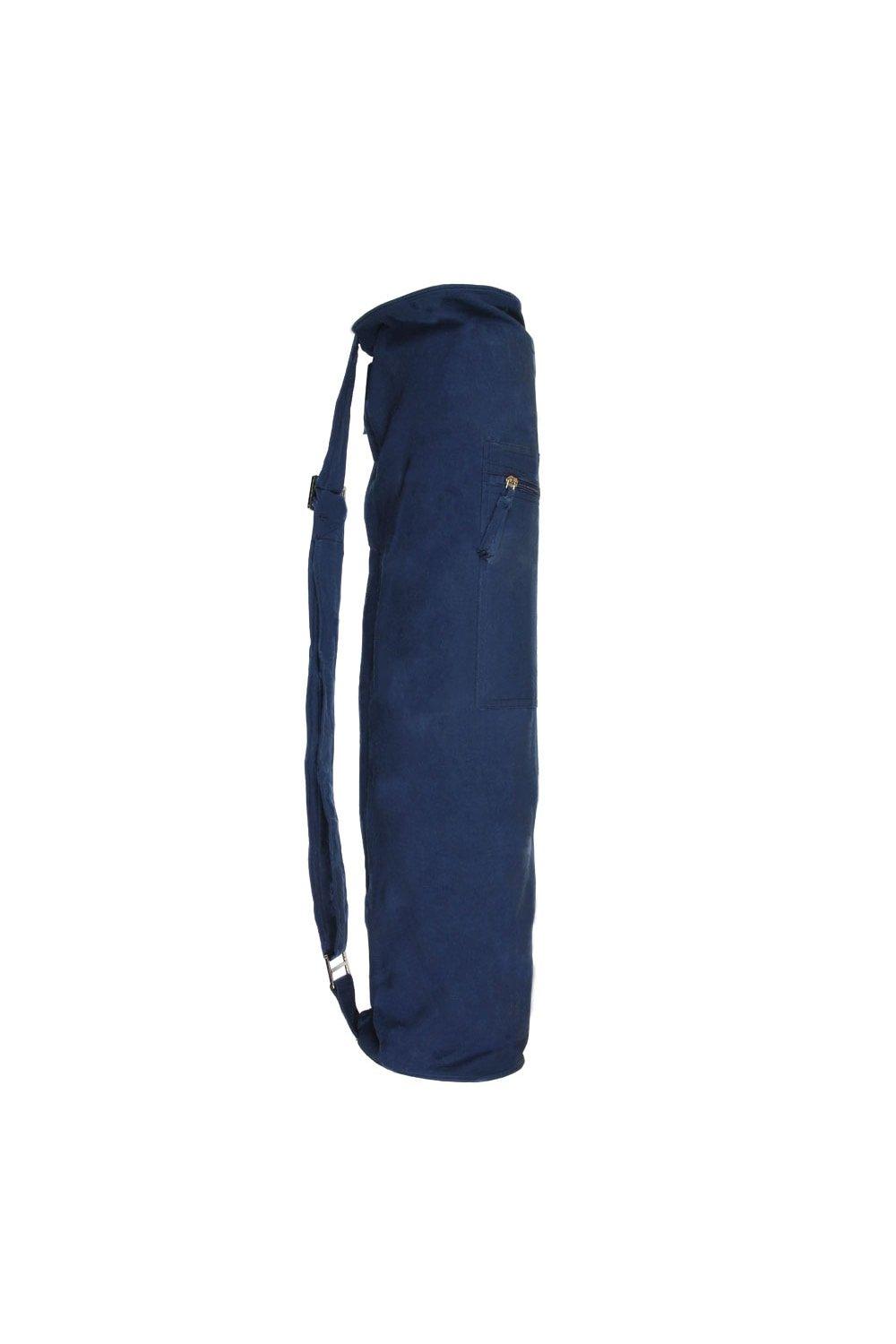 Джутовая сумка для коврика для йоги Yoga-Mad, синий косметичка mior на молнии 19х21х9 см ручки для переноски крючок для подвешивания подкладка водонепроницаемая черный