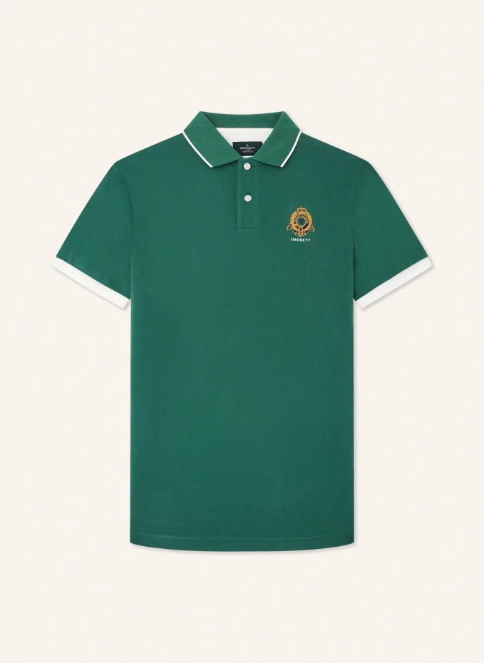 Рубашка-поло heritage logo polo Hackett London, зеленый