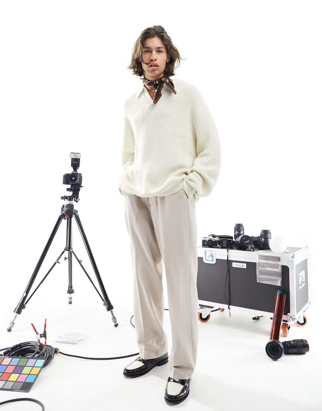 

Элегантные широкие брюки ASOS DESIGN