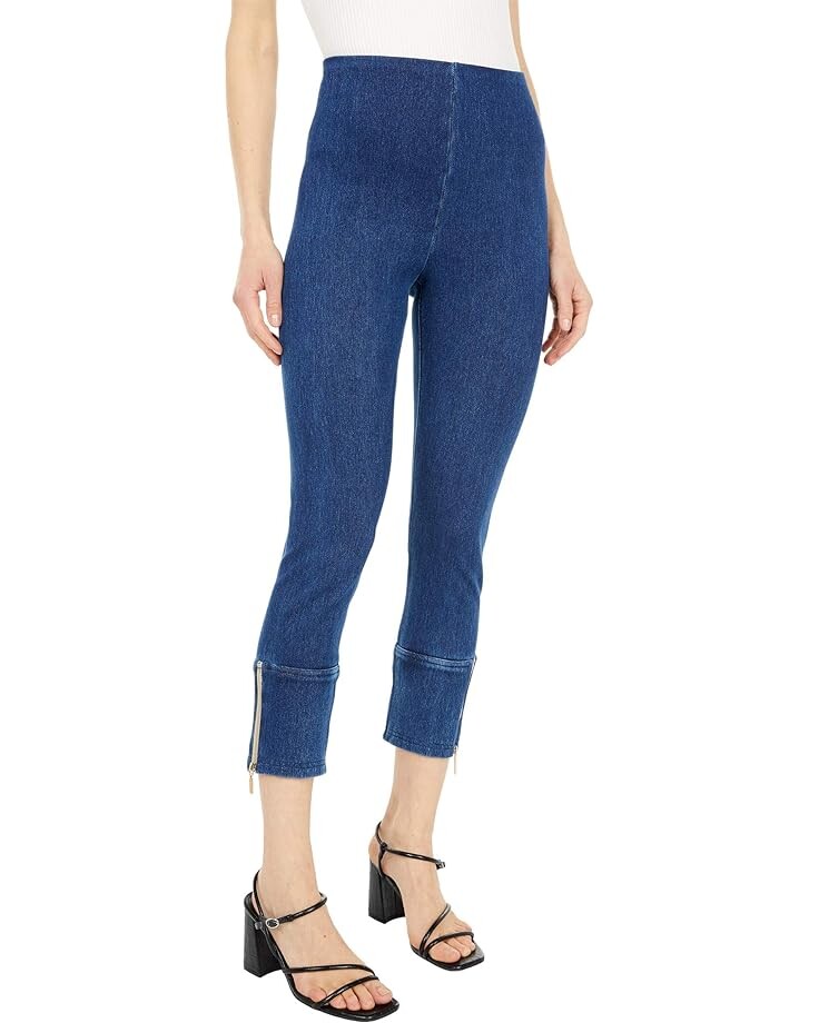 

Джинсы Lysse Kira Crop Knit Denim Leggings, цвет Mid Wash