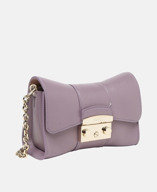

Кожаная сумка через плечо Furla, сирень