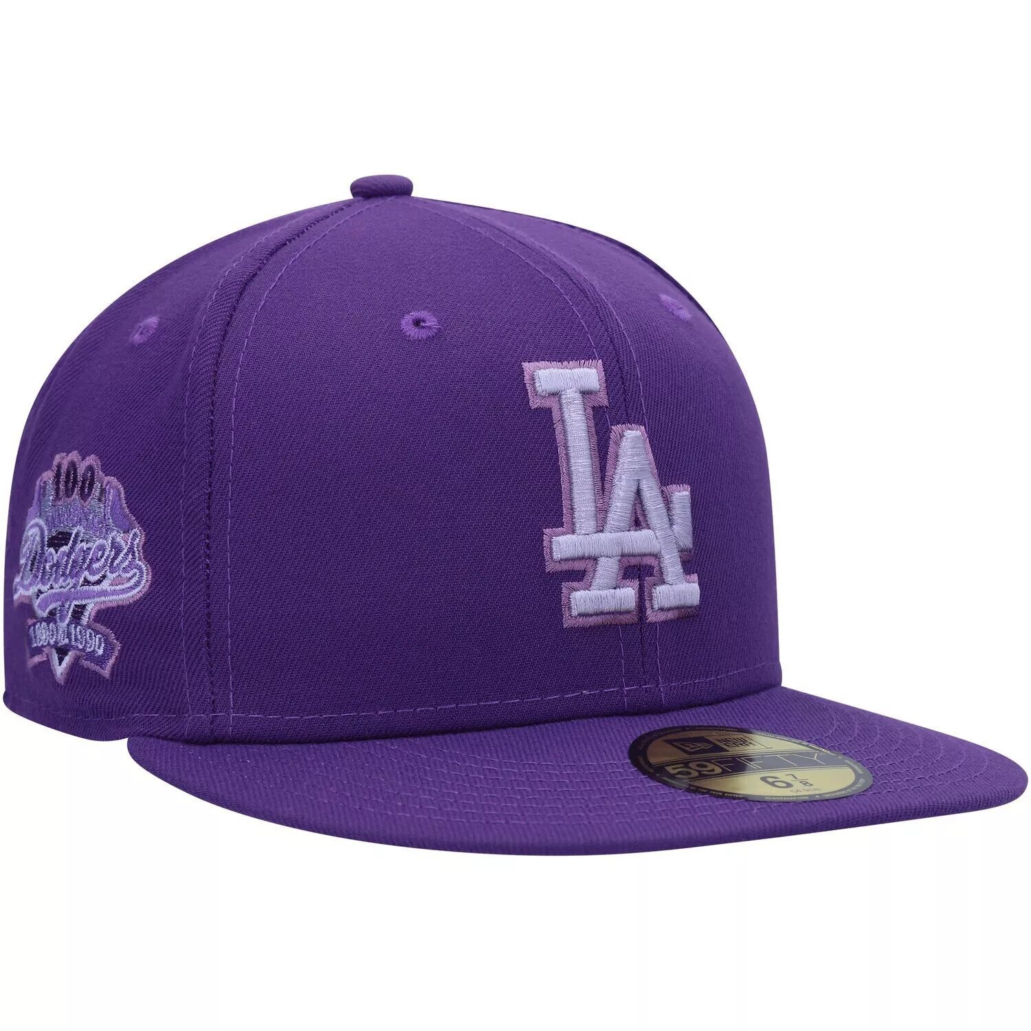 

Мужская облегающая шляпа New Era Purple Los Angeles Dodgers лавандового цвета 59FIFTY