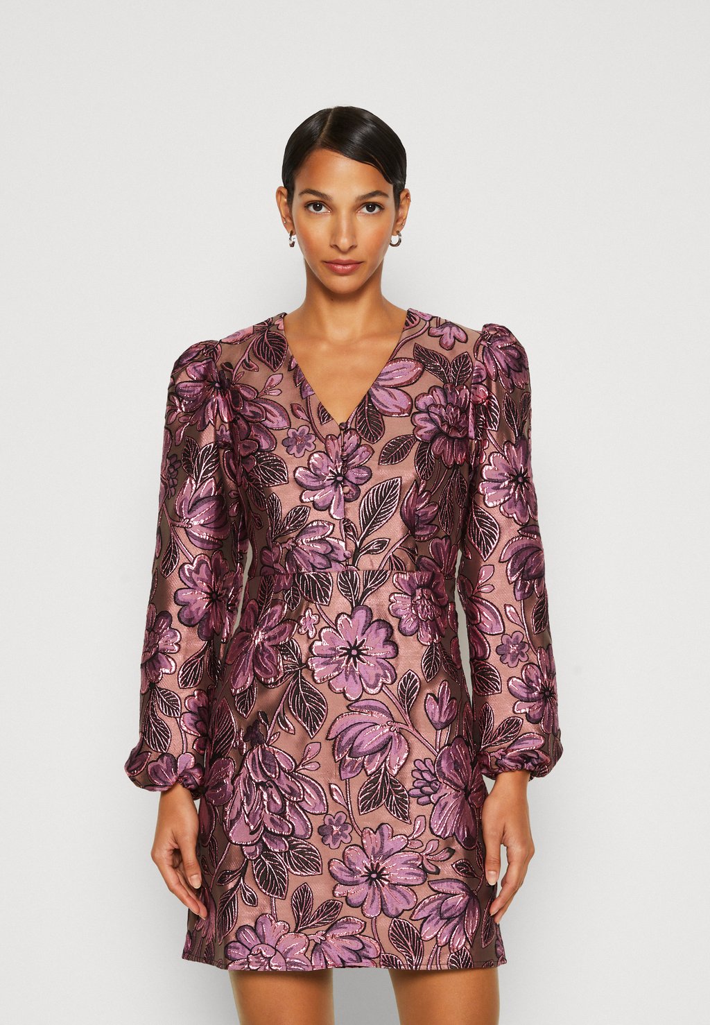 Элегантное платье SLFPAULA SHORT DRESS Selected Femme, розово-лавандовый