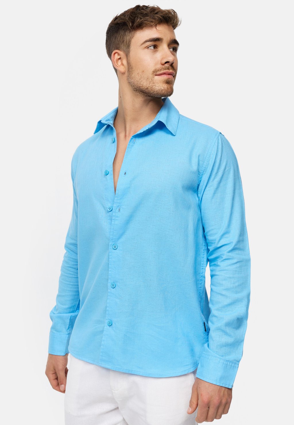 Рубашка LANGARM INSVILLE INDICODE JEANS, цвет alaska blue рубашка indicode jeans цвет china blue