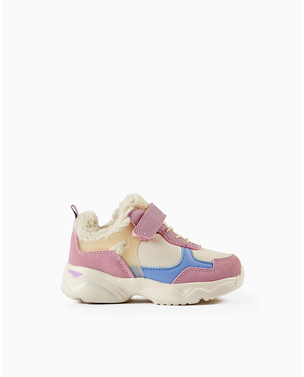 цена Розовые спортивные туфли для девочки со шнурками и самоклеющейся застежкой Zippy, розовый