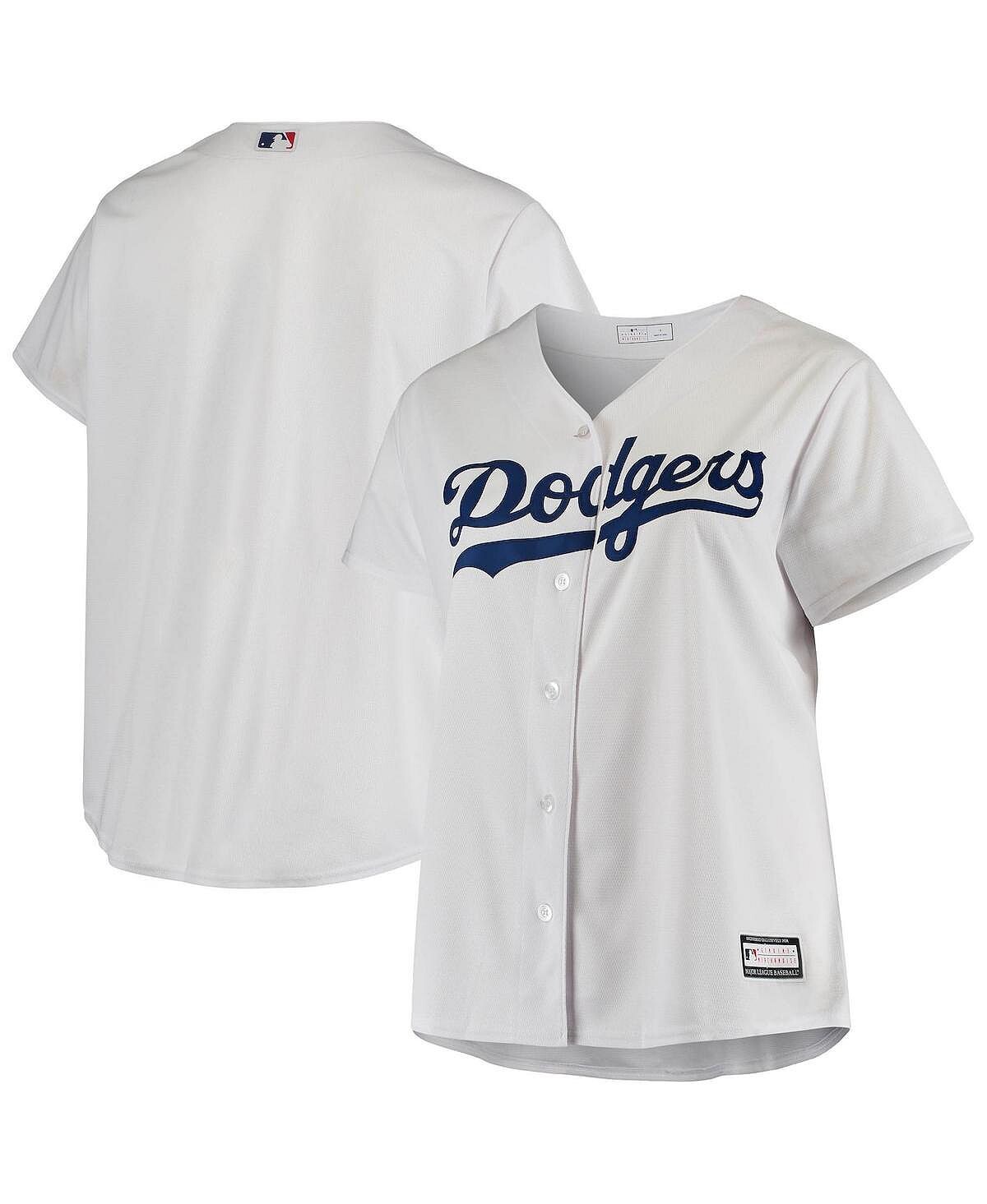 

Женская белая продезинфицированная копия джерси команды Los Angeles Dodgers больших размеров Profile, белый