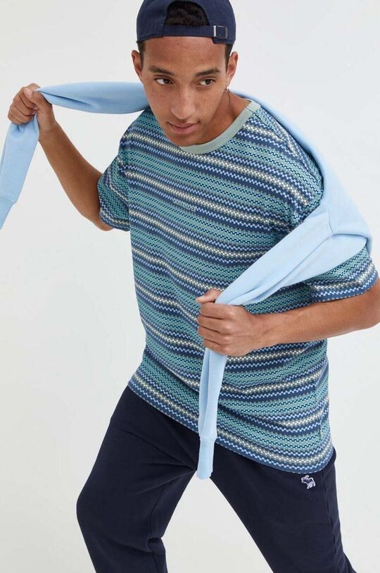 

Хлопковая футболка Quiksilver, синий