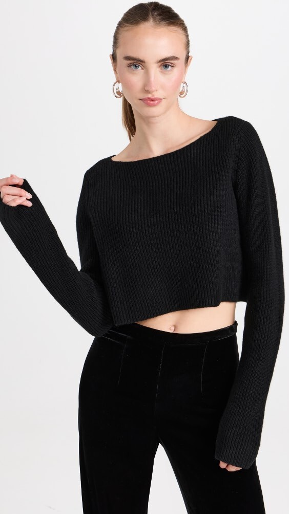 

Свитер Le Kasha Cannes Cashmere Cropped, черный