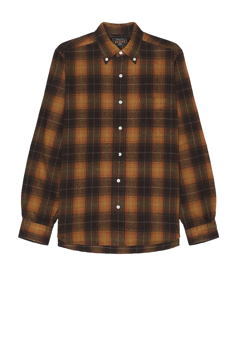 

Рубашка Beams Plus B.d. 30/2 Shaggy Check, оранжевый