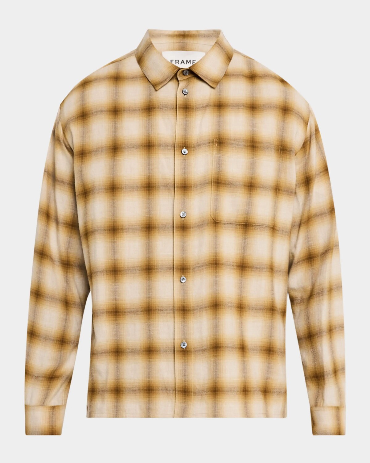 

Мужская легкая спортивная рубашка в клетку Frame, цвет Tan Plaid