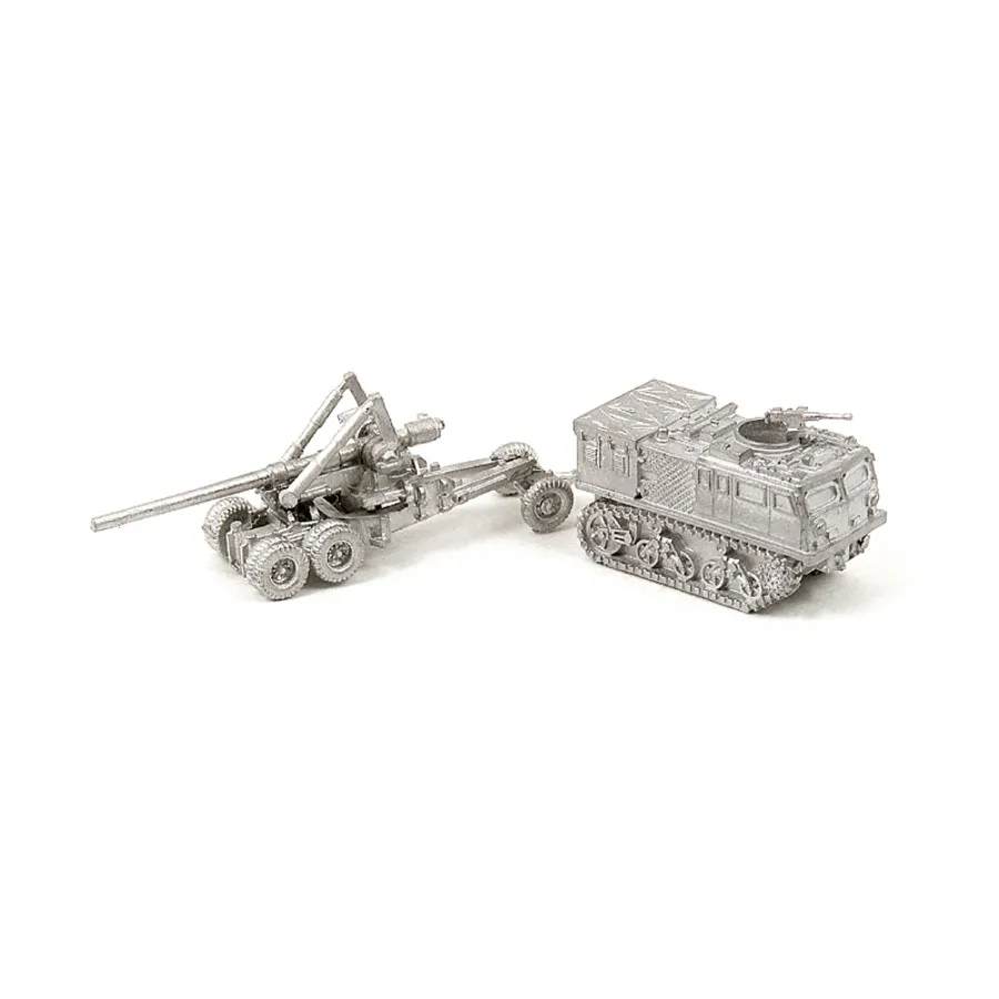 

M2 Длинный Том 155 мм с трактором M4, WWII Micro Armour - United States - Towed Guns (1:285)
