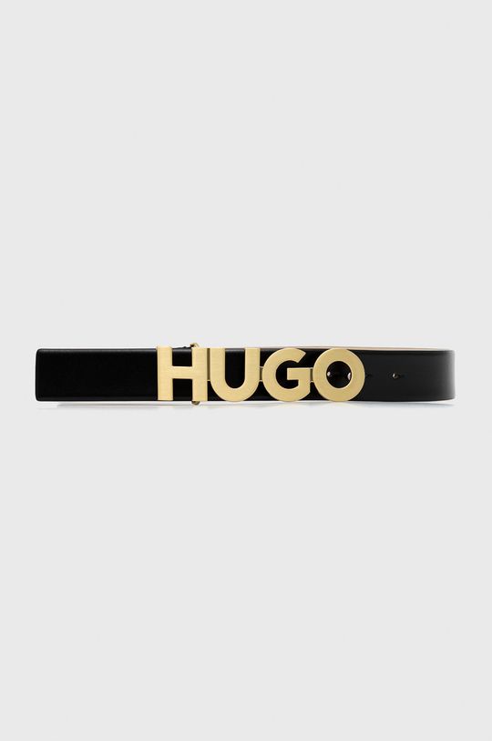 Кожаный ремень HUGO Hugo, черный