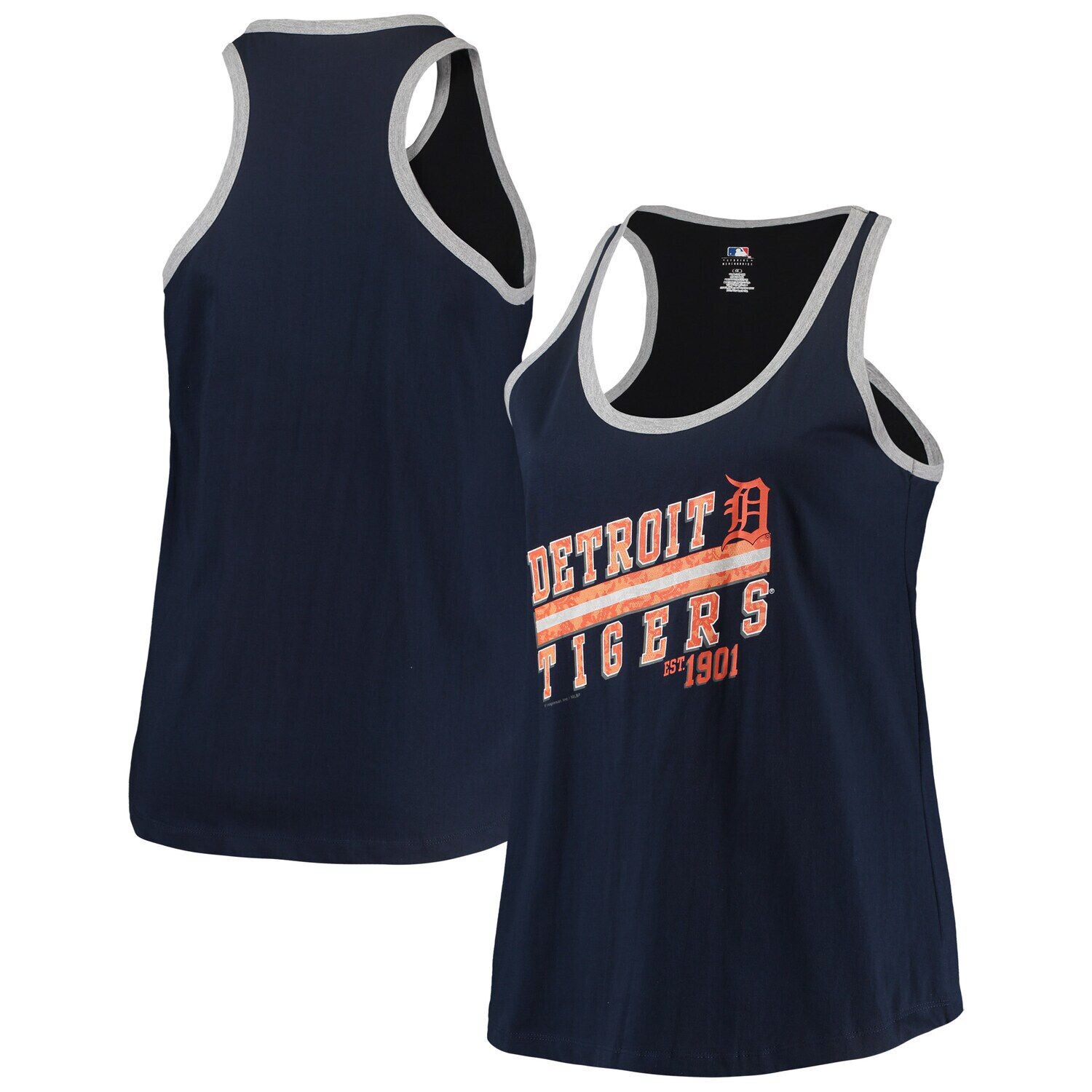 

Женская темно-синяя майка Majestic Detroit Tigers больших размеров Believe In Greatness, Синий