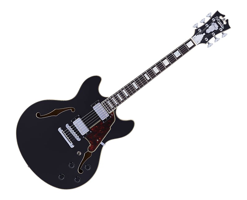 цена Электрогитара D'Angelico Premier DC Electric Guitar w/Gig Bag - Black Flake