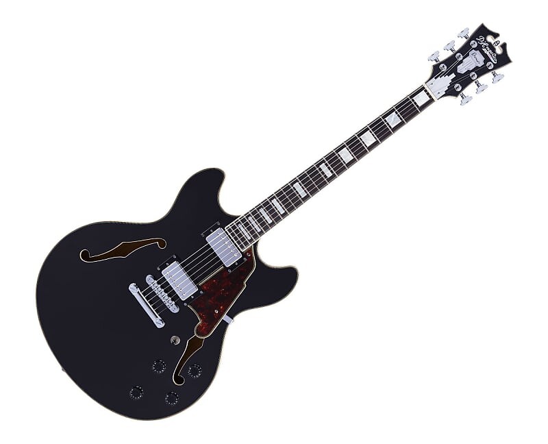 

Электрогитара D'Angelico Premier DC Electric Guitar w/Gig Bag - Black Flake