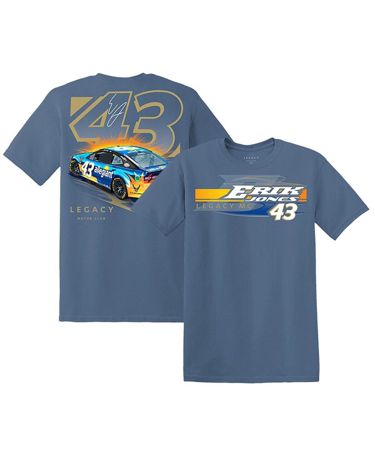 

Мужская синяя футболка Erik Jones allegiant Car Legacy Motor Club Team Collection, Синий