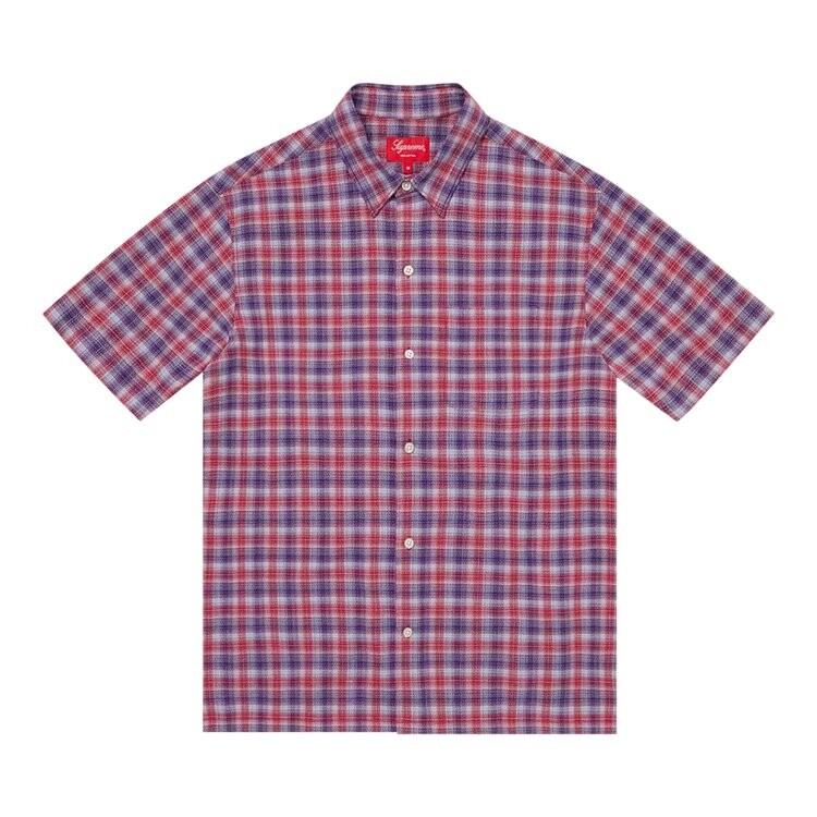 

Рубашка Supreme Plaid Short-Sleeve Shirt, красный