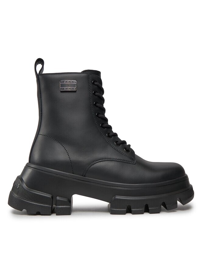 

Ботильоны на шнуровке Tjw Chunky Leather Boot Tommy Jeans, черный