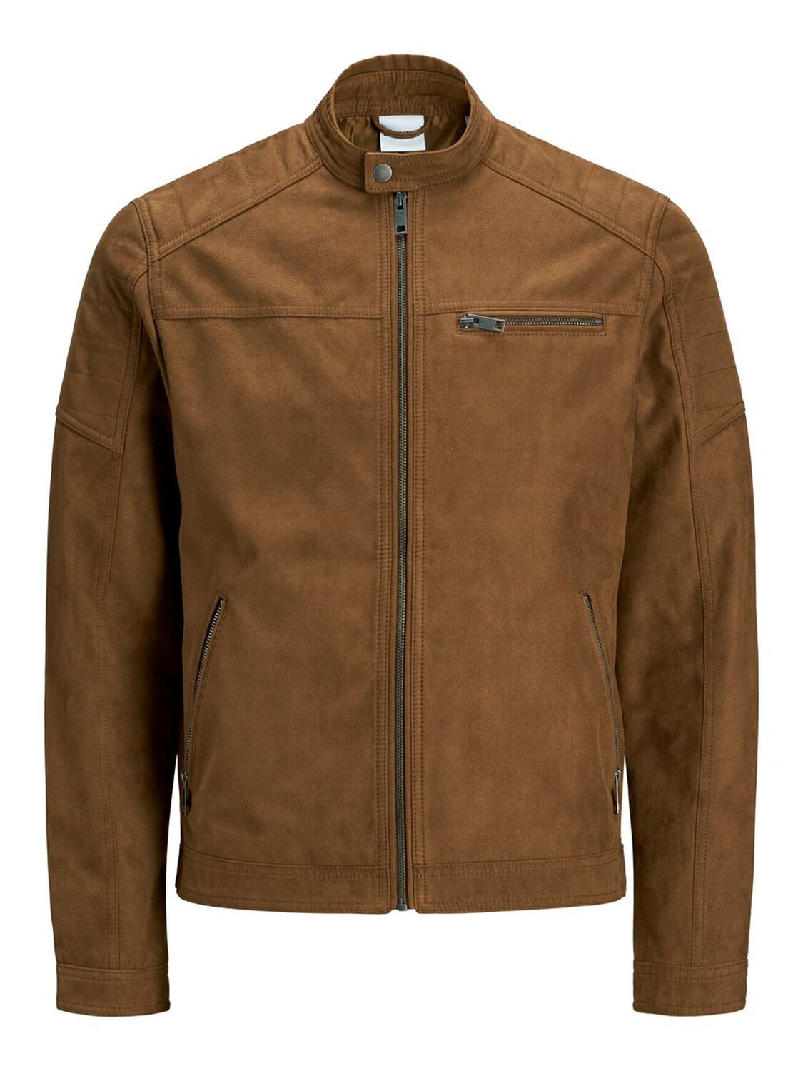 

Кожаная куртка Jack & Jones Kunstleder Jacke Biker Blouson Bomber Übergangsjacke JJEROCKY, светло коричневый
