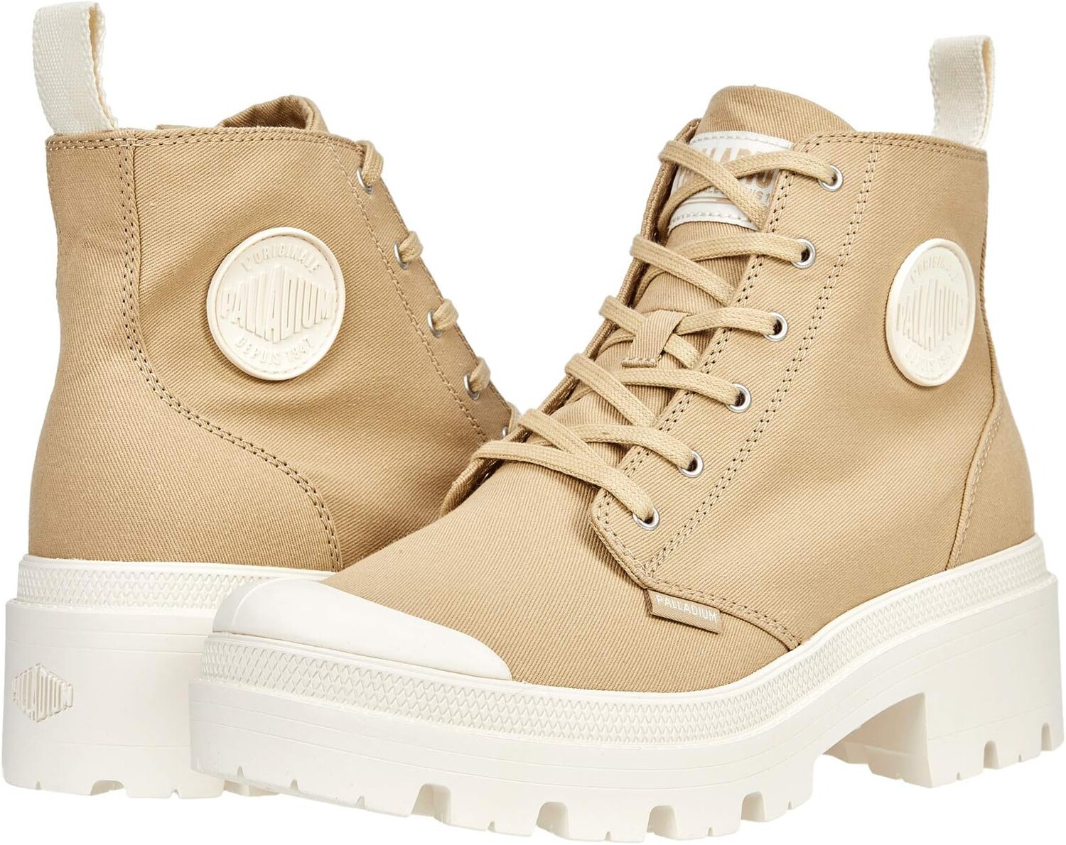 

Ботинки на шнуровке Pallabase Twill Palladium, цвет Taos Taupe